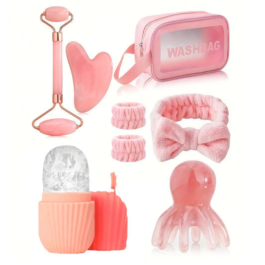 8-Piece Gua Sha Facial Massage Set – Complete Skincare Ritual