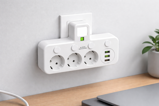 EU Wall Power Strip with USB – Smart Multi Socket Adapter