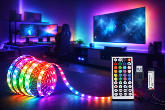 Smart RGB LED Strip with Remote – Multi-Length Ambient Tech Lighting